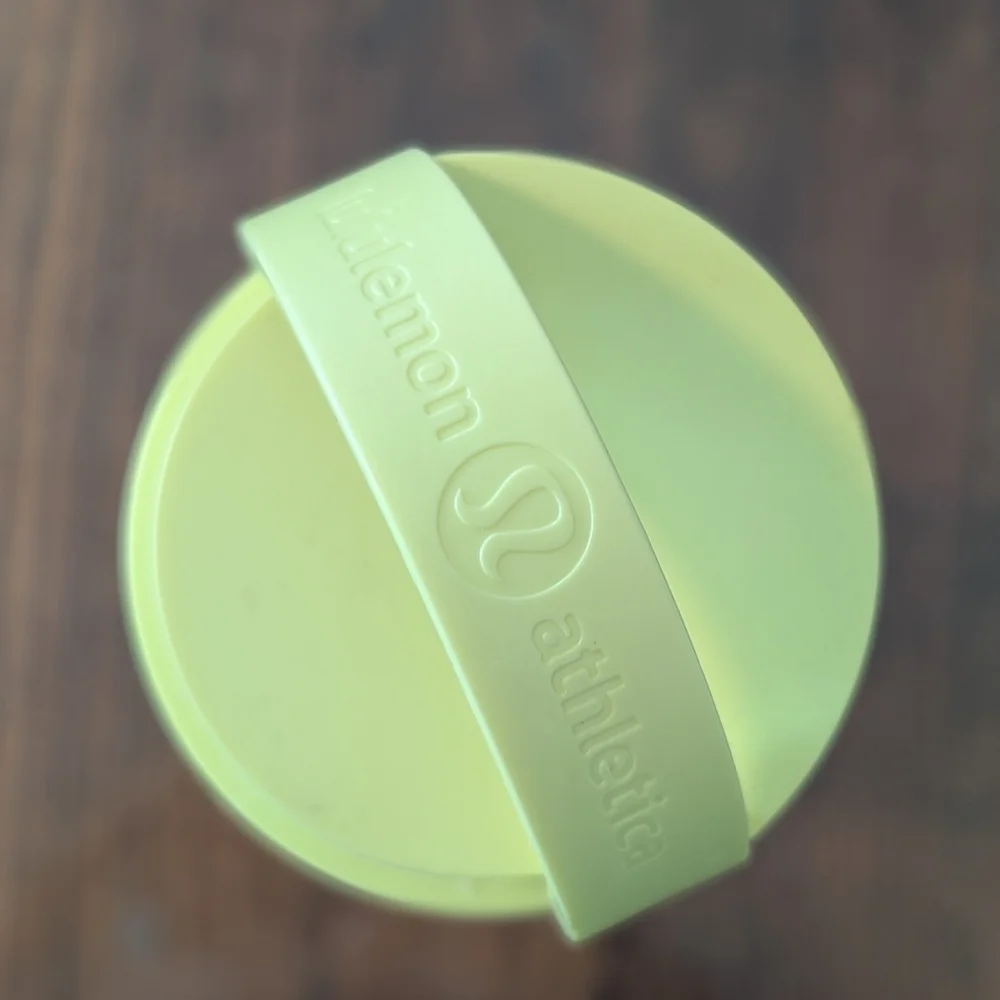 Lululemon Yellow Glass Water Bottle
